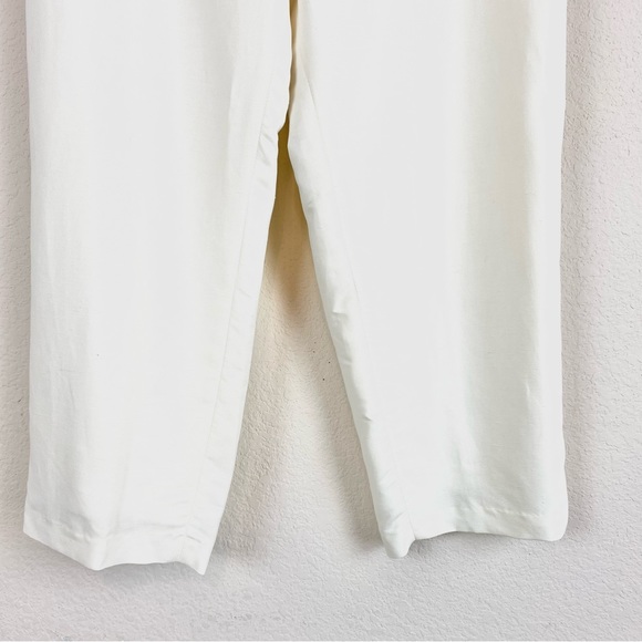 Emil Rutenburg Ivory Linen Cropped/Ankle Pants - Picture 3 of 9